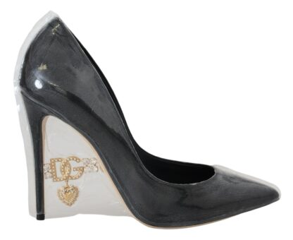 Dolce & Gabbana - Elegant Black Gold Detail Heels Pumps