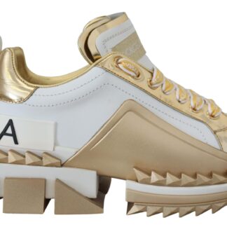 Dolce & Gabbana - Elegant White Portofino Leather Sneakers