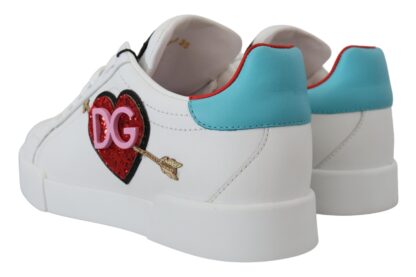 Dolce & Gabbana - Elegant White Portofino Leather Sneakers