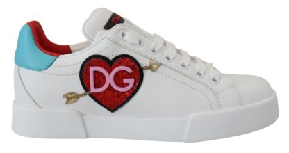 Dolce & Gabbana - Elegant White Portofino Leather Sneakers