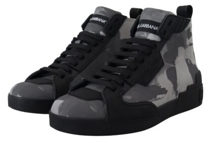 Dolce & Gabbana - Camo Gray High-Top Sneakers