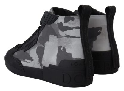 Dolce & Gabbana - Camo Gray High-Top Sneakers