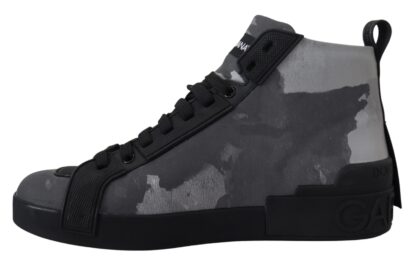 Dolce & Gabbana - Camo Gray High-Top Sneakers