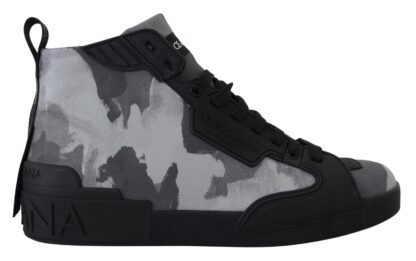 Dolce & Gabbana - Camo Gray High-Top Sneakers