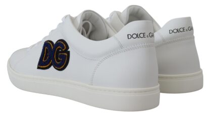 Dolce & Gabbana - Elegant White Leather Men's Sneakers