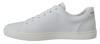 Dolce & Gabbana - Elegant White Leather Men's Sneakers