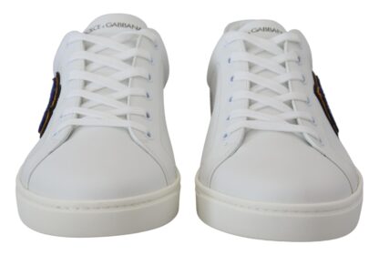 Dolce & Gabbana - Elegant White Leather Men's Sneakers