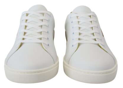 Dolce & Gabbana - Elegant White Leather Low Top Sneakers