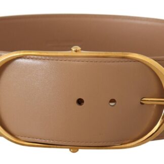 Dolce & Gabbana - Dolce & Gabbana Orange Leather Gold Buckle Men's Belt