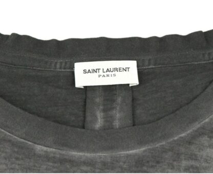 Saint Laurent - Saint Laurent Men's Grey Dyed Fine Knit Cotton T-Shirt