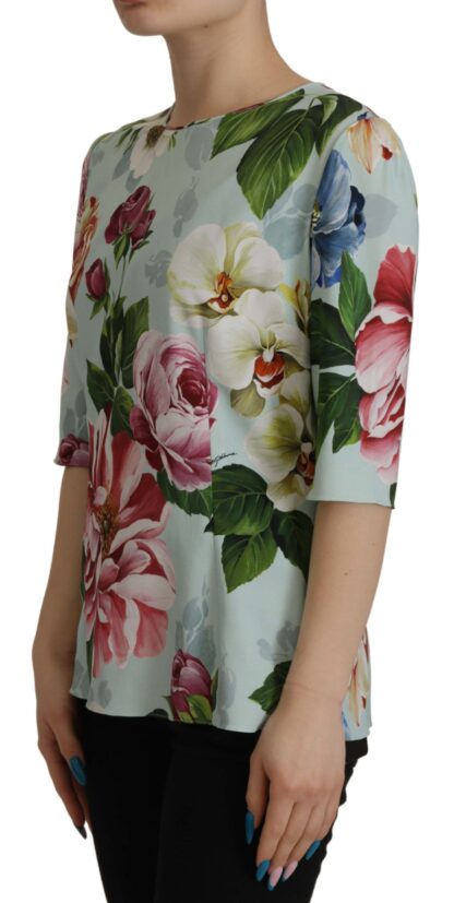 Dolce & Gabbana - Floral Elegance Round Neck Blouse