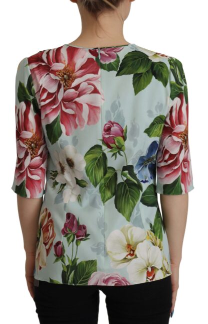 Dolce & Gabbana - Floral Elegance Round Neck Blouse