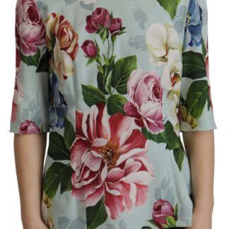 Dolce & Gabbana - Multicolor Silk Ascot Collar Blouse