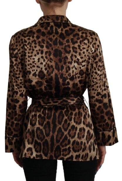 Dolce & Gabbana - Elegant Leopard Silk Blouse