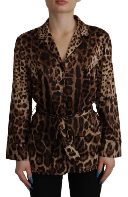 Dolce & Gabbana - Elegant Leopard Silk Blouse