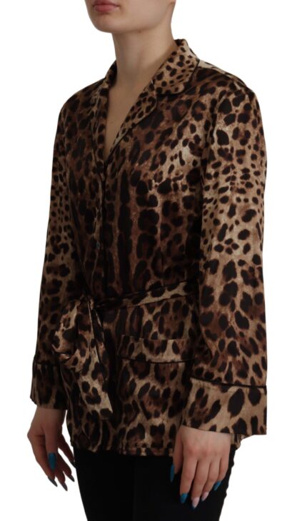 Dolce & Gabbana - Elegant Leopard Silk Blouse