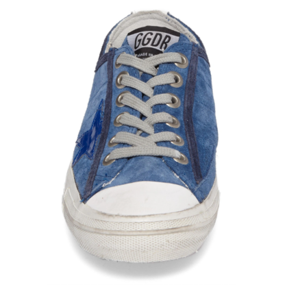 Golden Goose - Elegant Blue Suede Low Sneakers with Star Accent