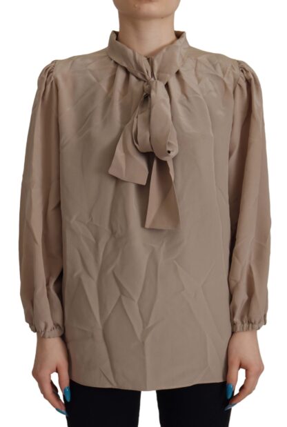 Dolce & Gabbana - Elegant Silk Ascot Collar Blouse