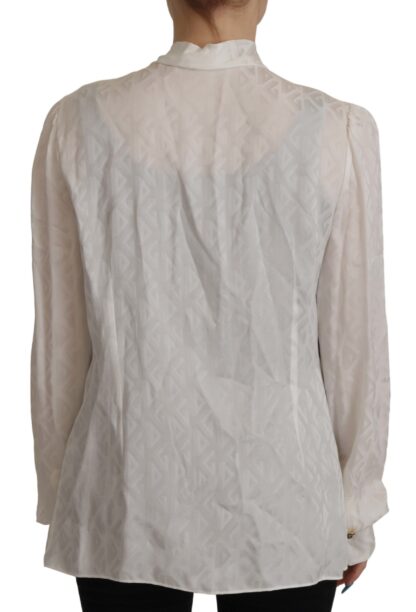 Dolce & Gabbana - Elegant Silk Ascot Collar Blouse