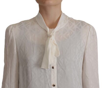 Dolce & Gabbana - Elegant Silk Ascot Collar Blouse