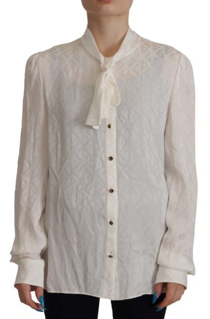 Dolce & Gabbana - Elegant Silk Ascot Collar Blouse