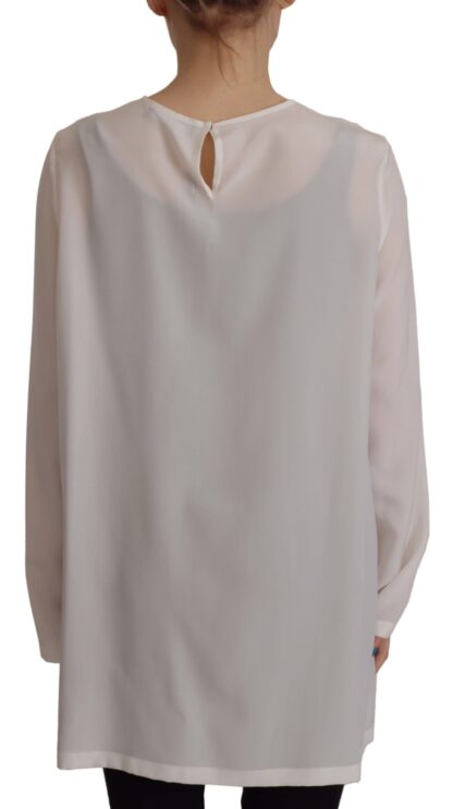 Dolce & Gabbana - Elegant Silk Top with Logo Embroidery