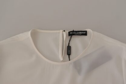 Dolce & Gabbana - Elegant Silk Top with Logo Embroidery