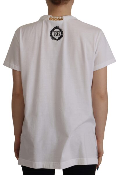 Dolce & Gabbana - Stunning V-Neckline Logo Embellished Tee