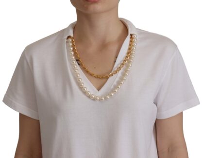 Dolce & Gabbana - Stunning V-Neckline Logo Embellished Tee