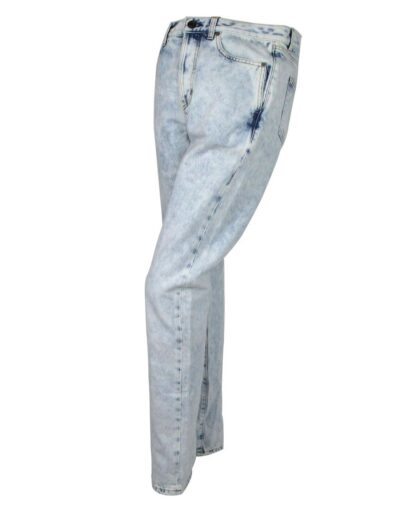 Saint Laurent - Women's Blue Cotton Snow Wash Denim Jeans