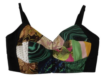 Dolce & Gabbana - Multicolor Patchwork Sleeveless Bustier Top