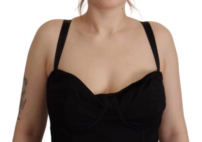 Dolce & Gabbana - Elegant Black Viscose Bustier Corset Top