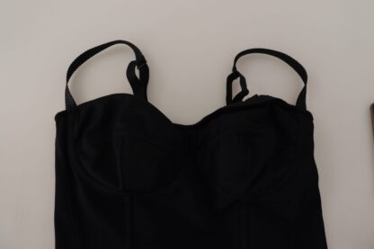 Dolce & Gabbana - Elegant Black Viscose Bustier Corset Top