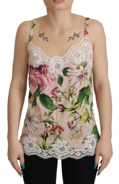 Dolce & Gabbana - Elegant Silk Blend Lace Trim Camisole