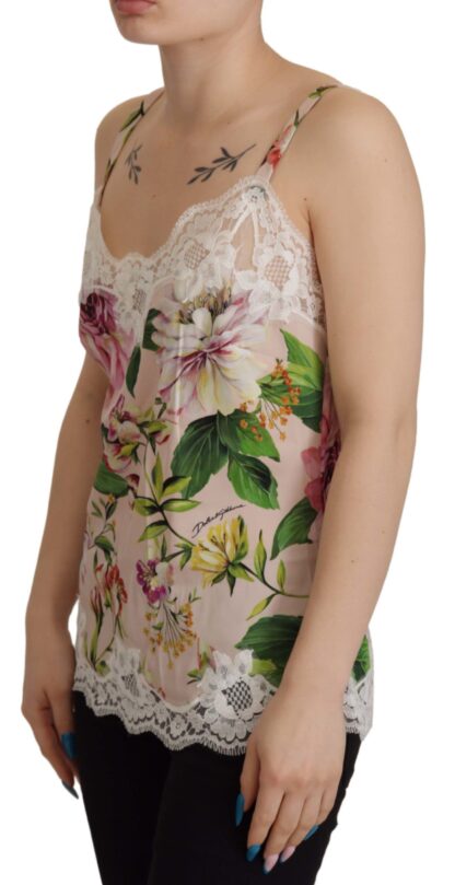 Dolce & Gabbana - Elegant Silk Blend Lace Trim Camisole