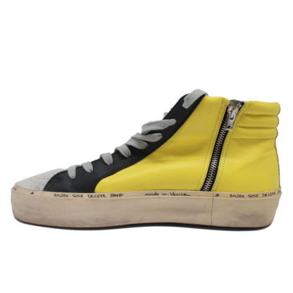 Golden Goose - Radiant Yellow High-Top Sneakers With Black Accents