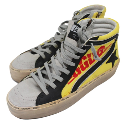 Golden Goose - Radiant Yellow High-Top Sneakers With Black Accents