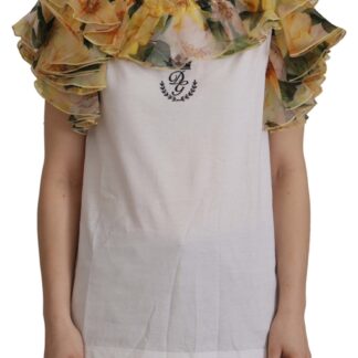 Dolce & Gabbana - Multicolor Floral Silk Wrap Blouse Top