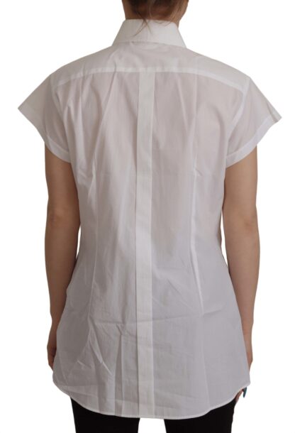 Dolce & Gabbana - Elegant White Cotton Collared Shirt