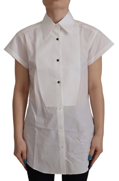 Dolce & Gabbana - Elegant White Cotton Collared Shirt