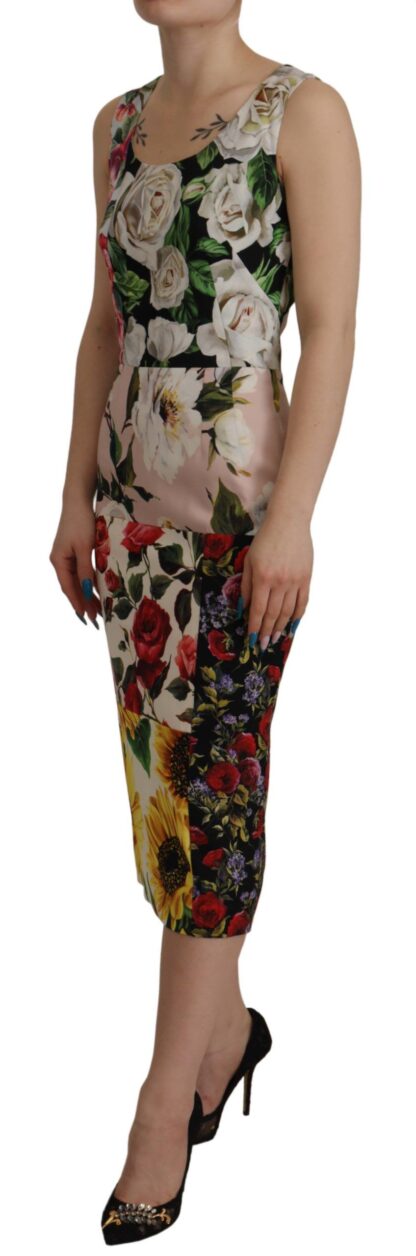 Dolce & Gabbana - Patchwork Floral Midi Sheath Dress