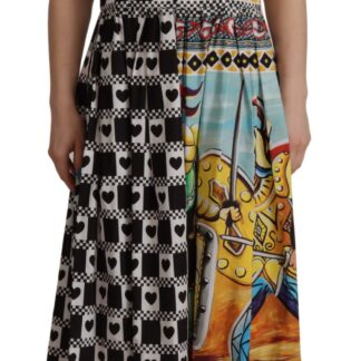 Dolce & Gabbana - Elegant Red Square Neck Midi Dress