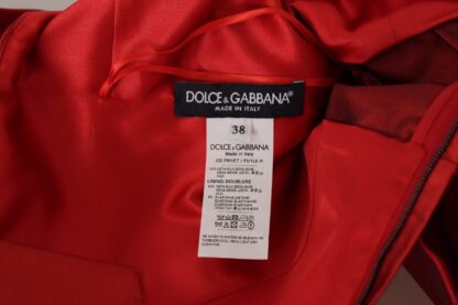 Dolce & Gabbana - Radiant Red Silk A-Line Midi Dress