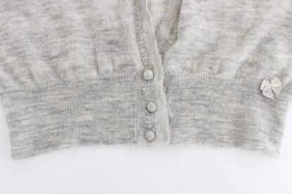 Ermanno Scervino - Chic Cropped Gray Alpaca-Wool Blend Sweater