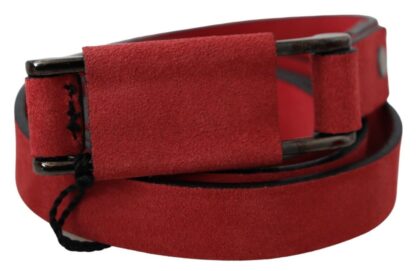 Dolce & Gabbana - Red Leather Skinny Buckle Fashion Waist Women's Belt