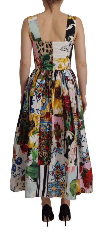 Dolce & Gabbana - Elegant Floral A-Line Cotton Dress