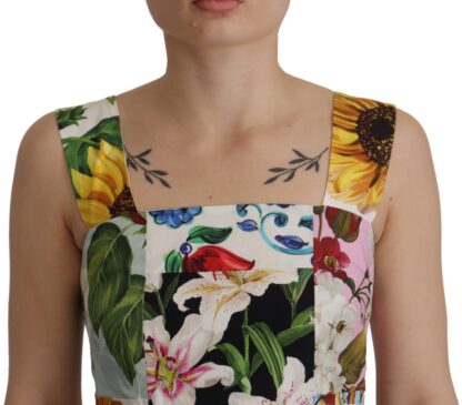 Dolce & Gabbana - Elegant Floral A-Line Cotton Dress