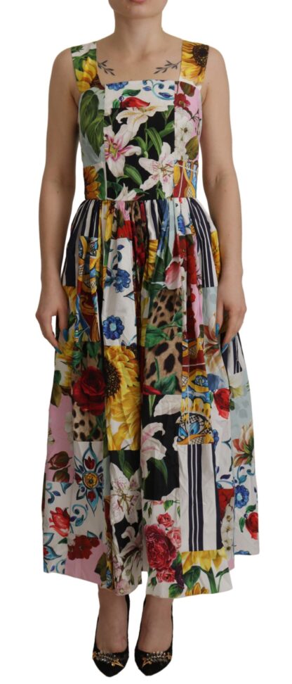 Dolce & Gabbana - Elegant Floral A-Line Cotton Dress