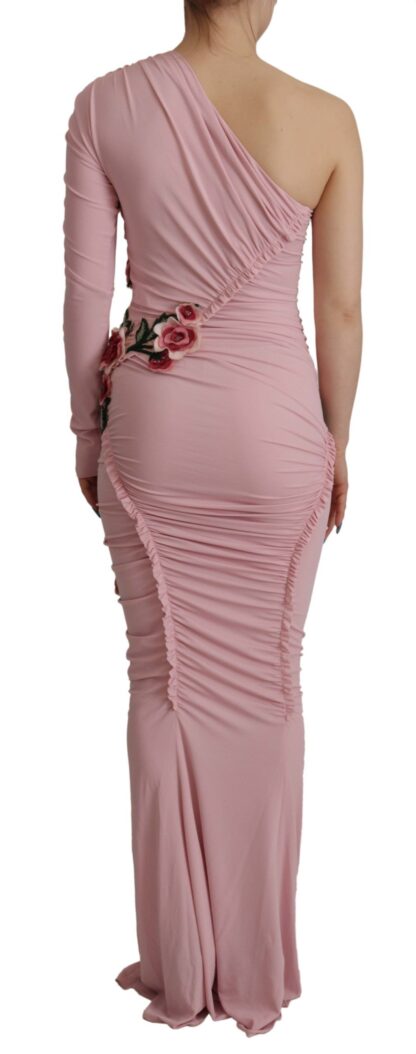 Dolce & Gabbana - Elegant Pink One Shoulder Bodycon Dress