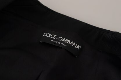 Dolce & Gabbana - Sleek Black Snap Jacket with Silk Lining